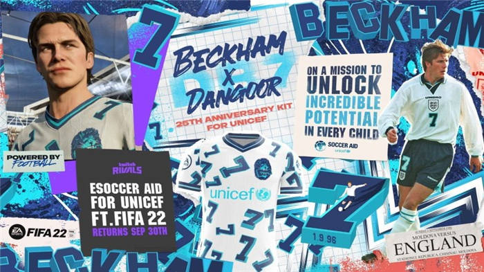 EA 与联合国儿童基金会亲善大使贝克汉携手设计独家 FIFA 球衣 ...
