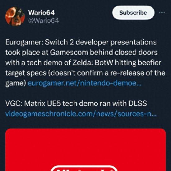 传闻中switch2性能强到离谱 玩家难以置信